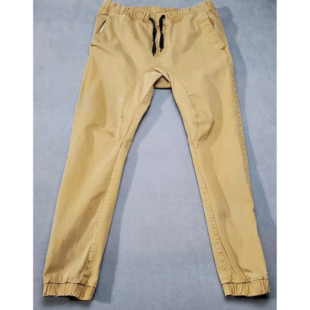 Southpole Pants Mens XL Brown Tapered Drawstring Stretch Y2K 90s Hip Hop BBoy